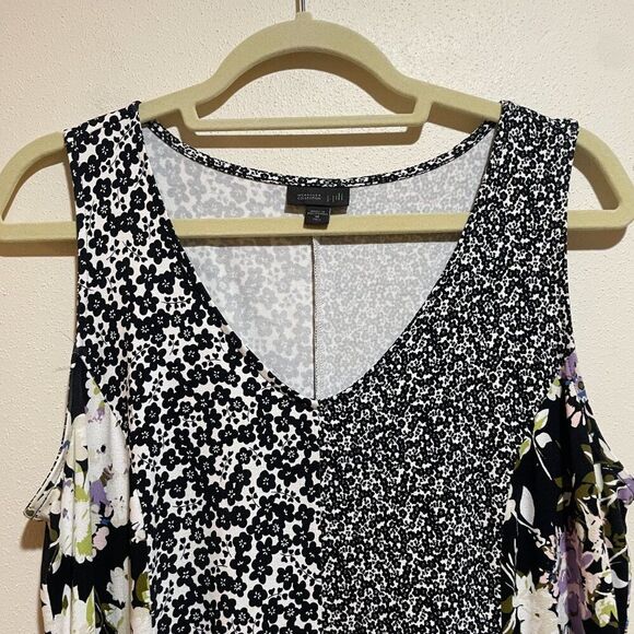 J Jill Wearever Collection M TALL Floral Patchwork Mixed Print Sleeveless Dress - Picture 5 of 13